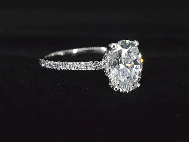 Platina ring met 2.40 carat aan diamanten (gecertificeerd) - afbeelding 11 van  11