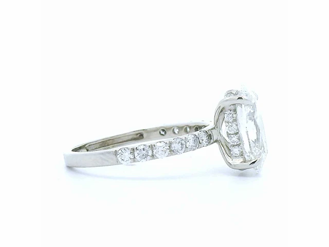 Platina ring met 2,44 crt. diamant - afbeelding 6 van  7
