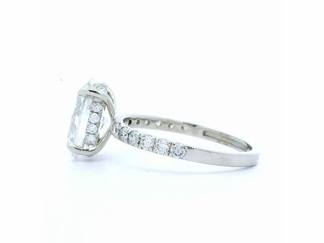 Platina ring met 2,44 crt. diamant - afbeelding 7 van  7