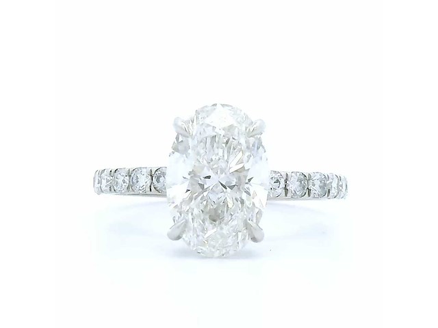 Platina ring met 2,44 crt. diamant - afbeelding 1 van  7