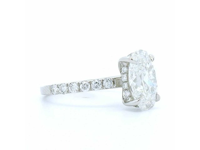 Platina ring met 2,44 crt. diamant - afbeelding 3 van  7