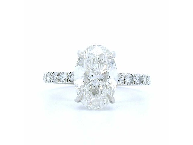 Platina ring met 2,44 crt. diamant - afbeelding 4 van  7