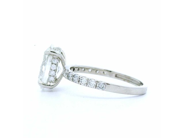 Platina ring met 2,44 crt. diamant - afbeelding 7 van  7