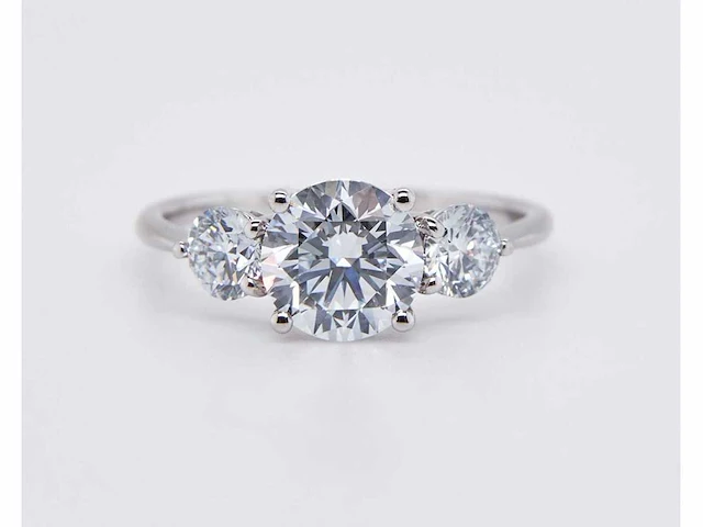 Platina ring met 2,50 crt. diamant - afbeelding 4 van  7