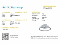 Platina ring met 2,50 crt. diamant - afbeelding 7 van  7