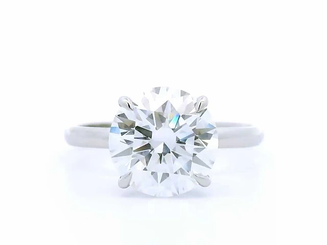 Platina ring met 3,02 crt. diamant - afbeelding 1 van  8