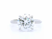 Platina ring met 3,02 crt. diamant - afbeelding 1 van  8
