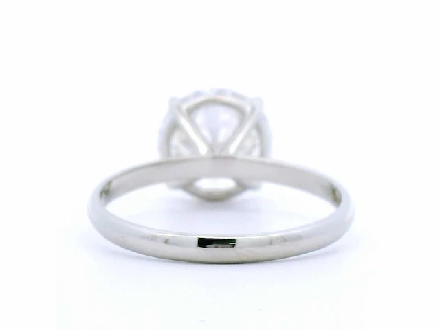 Platina ring met 3,02 crt. diamant - afbeelding 8 van  8
