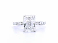 Platina ring met 3,06 crt. diamant - afbeelding 1 van  7