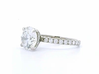 Platina ring met 3,16 crt. diamant - afbeelding 6 van  7