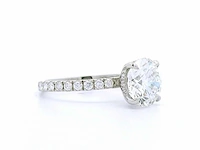 Platina ring met 3,16 crt. diamant - afbeelding 7 van  7