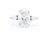 Platina ring met 3,36 crt. diamant - afbeelding 1 van  8