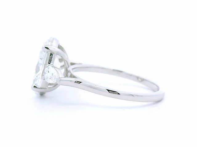 Platina ring met 3,36 crt. diamant - afbeelding 4 van  8