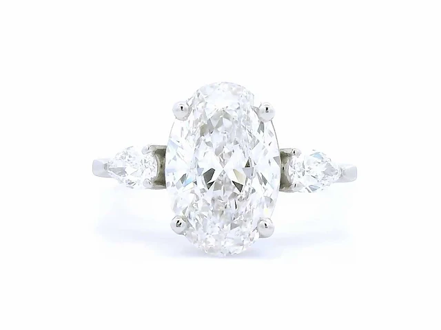 Platina ring met 3,36 crt. diamant - afbeelding 5 van  8