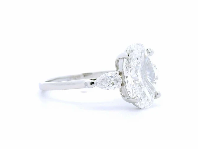Platina ring met 3,36 crt. diamant - afbeelding 6 van  8