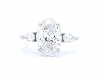 Platina ring met 3,36 crt. diamant - afbeelding 8 van  8