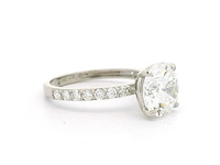 Platina ring met 3,46 crt. diamant - afbeelding 2 van  12