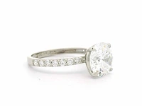 Platina ring met 3,46 crt. diamant - afbeelding 4 van  10