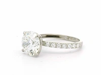 Platina ring met 3,46 crt. diamant - afbeelding 5 van  10