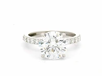 Platina ring met 3,46 crt. diamant - afbeelding 8 van  10