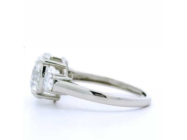Platina ring met 3,47 crt. diamant - afbeelding 5 van  7