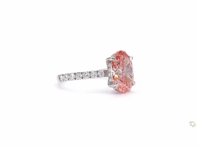 Platina ring met 3,66 crt. diamant - afbeelding 4 van  6