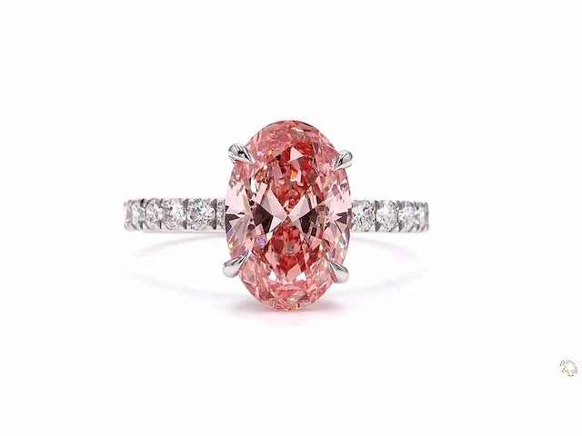 Platina ring met 3,66 crt. diamant - afbeelding 1 van  6