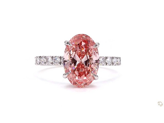 Platina ring met 3,66 crt. diamant - afbeelding 1 van  6