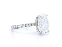 Platina ring met 3,84 crt. diamant - afbeelding 3 van  8