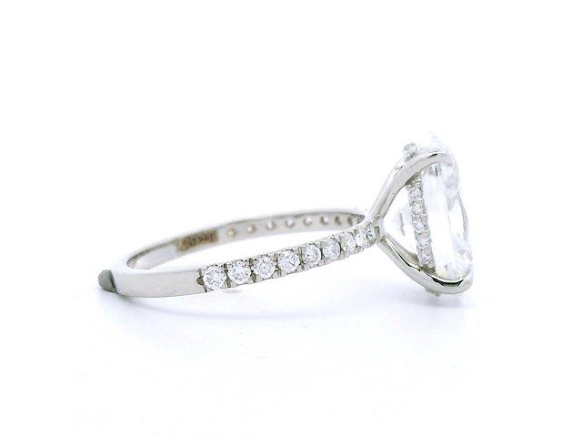 Platina ring met 3,84 crt. diamant - afbeelding 5 van  8