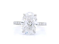 Platina ring met 3,84 crt. diamant - afbeelding 7 van  8