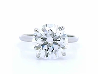 Platina ring met 4,02 crt. diamant - afbeelding 1 van  9