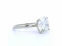 Platina ring met 4,02 crt. diamant - afbeelding 5 van  9