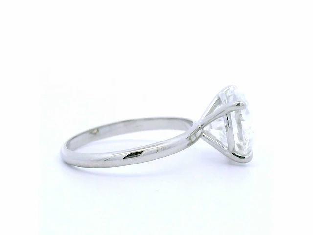 Platina ring met 4,02 crt. diamant - afbeelding 7 van  9