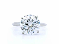 Platina ring met 4,02 crt. diamant - afbeelding 9 van  9