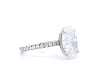 Platina ring met 4,49 crt. diamant - afbeelding 3 van  7