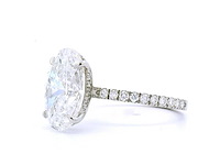 Platina ring met 4,49 crt. diamant - afbeelding 4 van  7