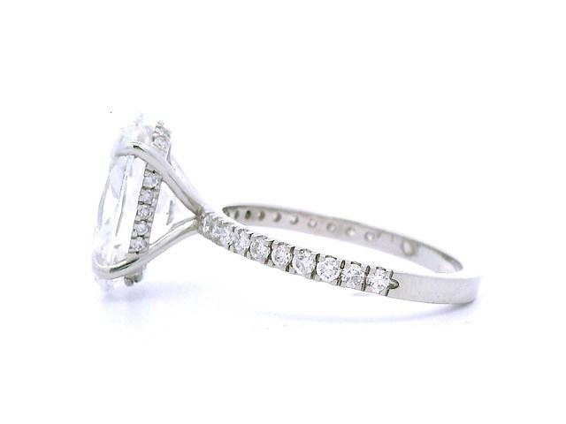 Platina ring met 4,49 crt. diamant - afbeelding 5 van  7