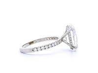 Platina ring met 4,49 crt. diamant - afbeelding 6 van  7