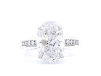 Platina ring met 4,49 crt. diamant - afbeelding 7 van  7