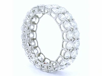 Platina ring met 5,00 crt. diamant - afbeelding 3 van  8