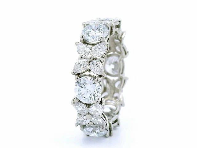 Platina ring met 5,03 crt. diamant - afbeelding 4 van  8
