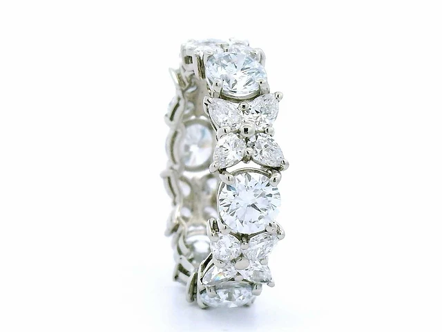 Platina ring met 5,03 crt. diamant - afbeelding 5 van  8