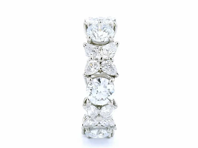 Platina ring met 5,03 crt. diamant - afbeelding 7 van  8