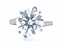 Platina ring met 5,39 crt. diamant - afbeelding 4 van  9