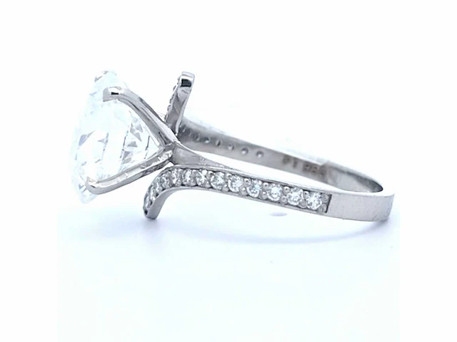 Platina ring met 5,39 crt. diamant - afbeelding 5 van  9