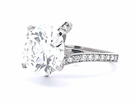 Platina ring met 5,39 crt. diamant - afbeelding 6 van  9