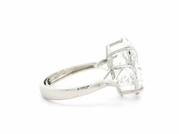 Platina ring met 5,80 crt. diamant - afbeelding 2 van  11
