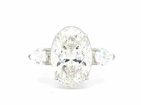 Platina ring met 5,80 crt. diamant - afbeelding 1 van  11