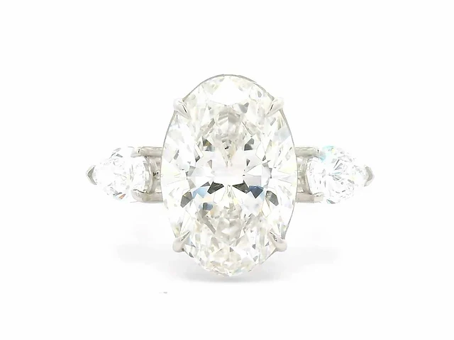 Platina ring met 5,80 crt. diamant - afbeelding 7 van  11